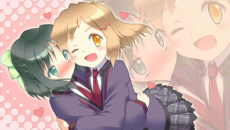 Two Girls Hugging — Pink, Cute