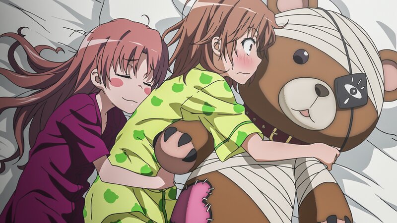 Two Girls Hugging Teddy Bear