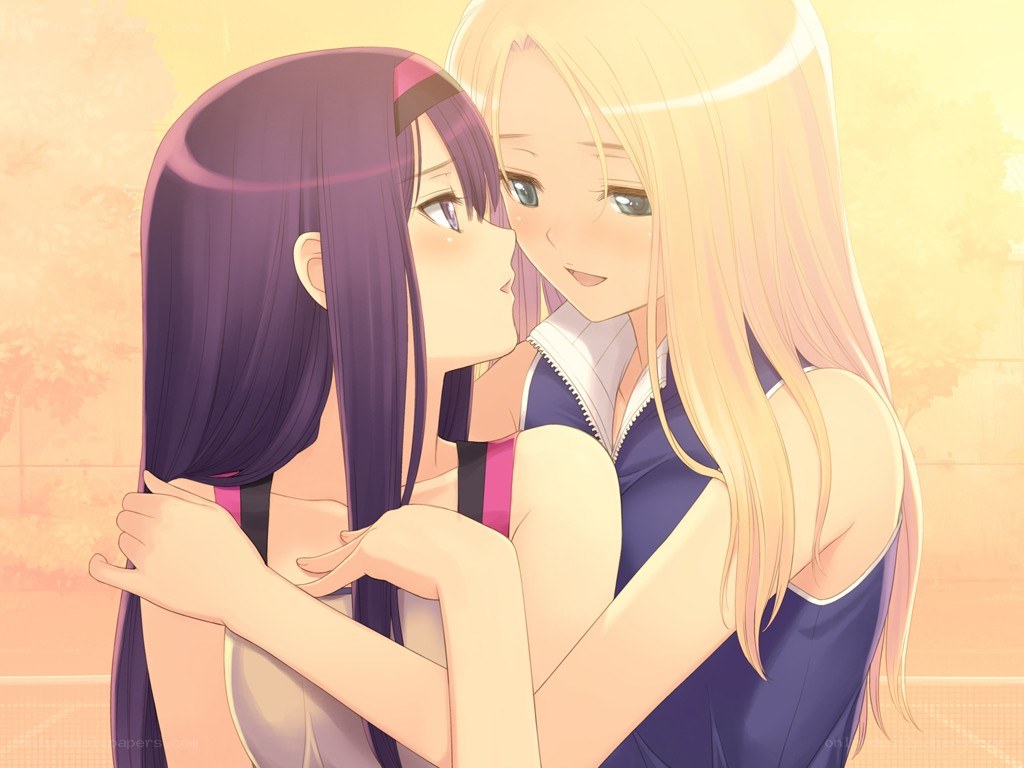 Two girls hugging warmly