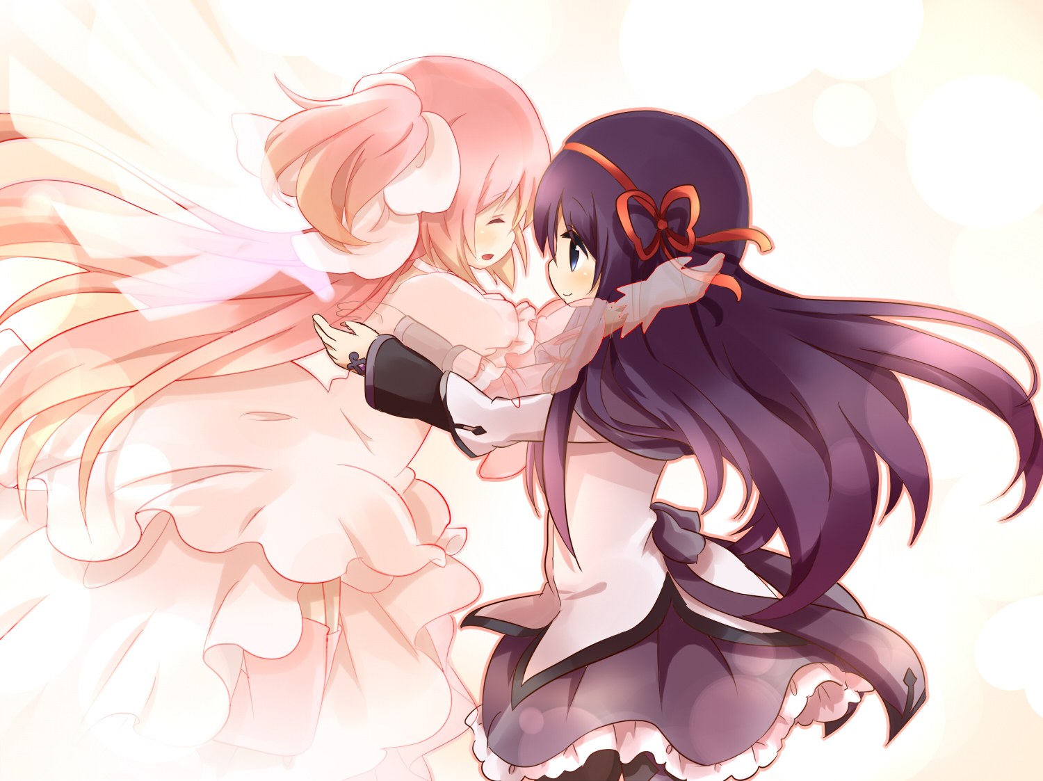 two girls hugging warmly