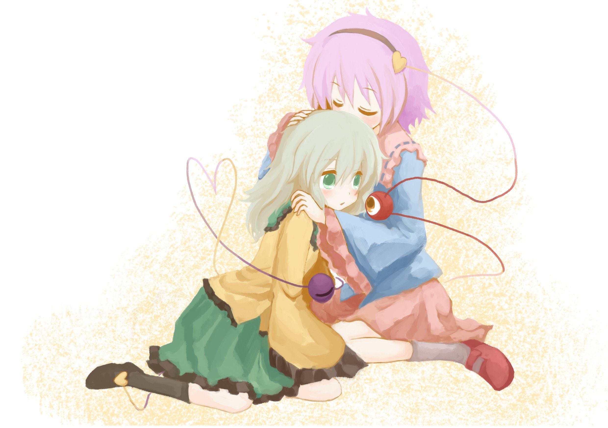Two girls hugging warmly