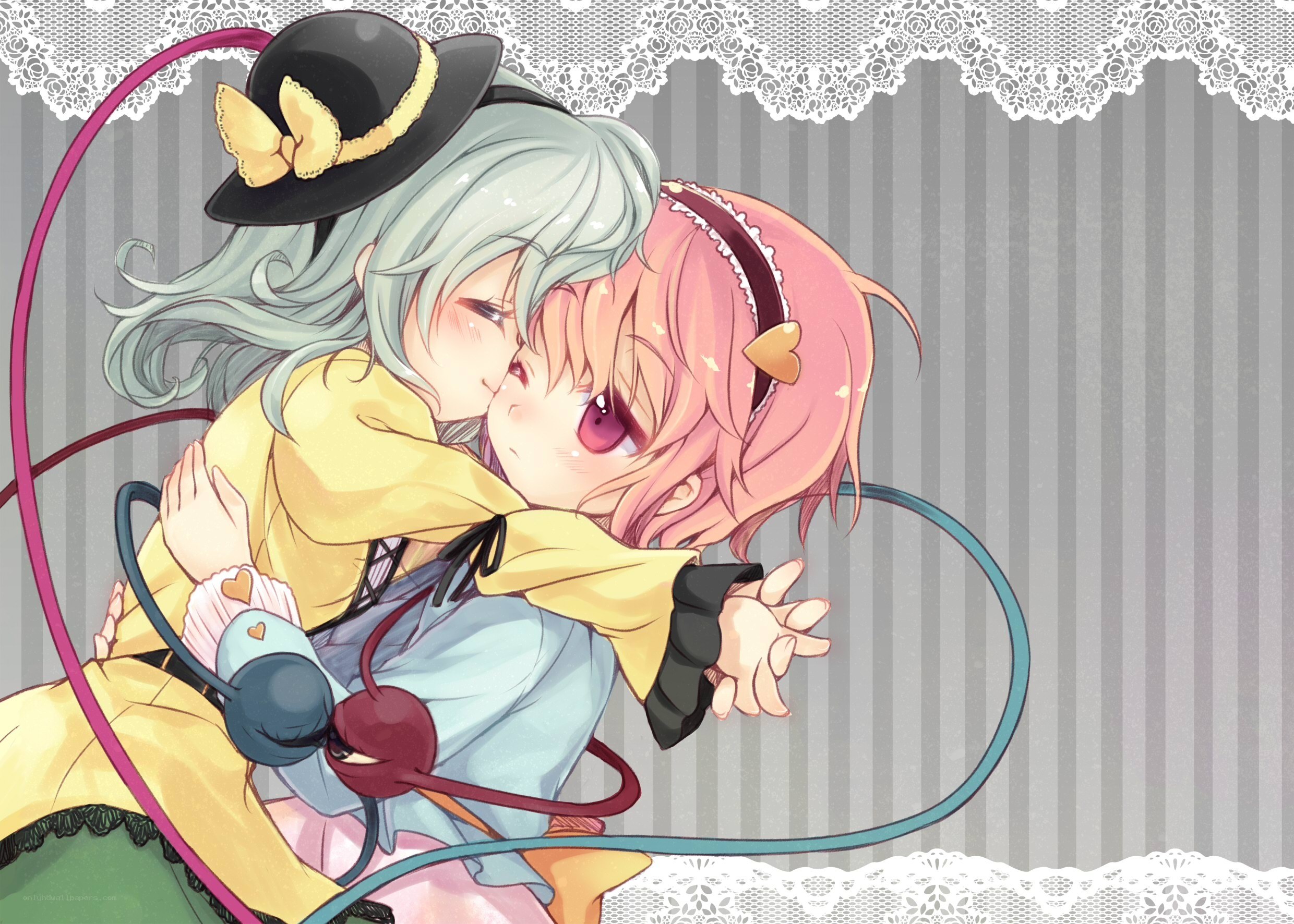 Two girls hugging warmly