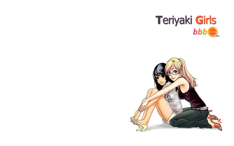 Two Girls Hugging — White, Friendly