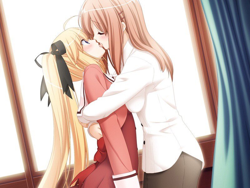 Two Girls Hugging — White, Intimate, Afternoon