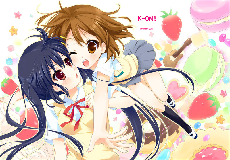 Two girls hugging with sweets