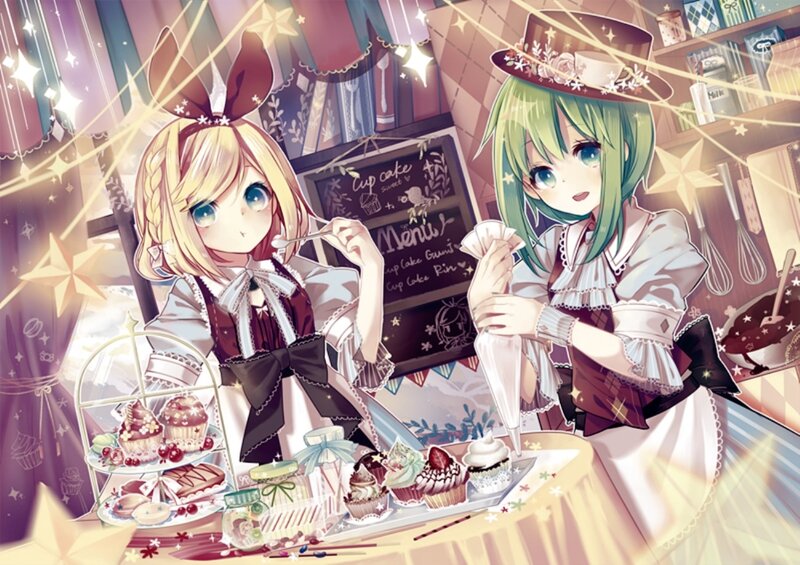 Two Girls in a Bakery — Pink