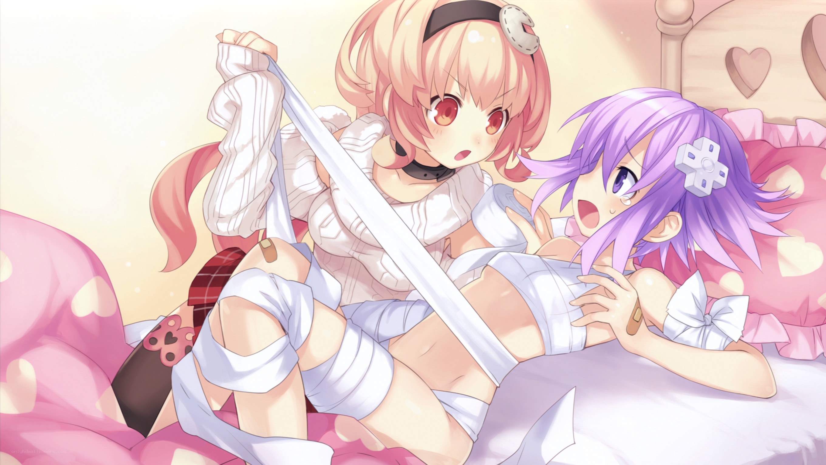 Two girls in a bed