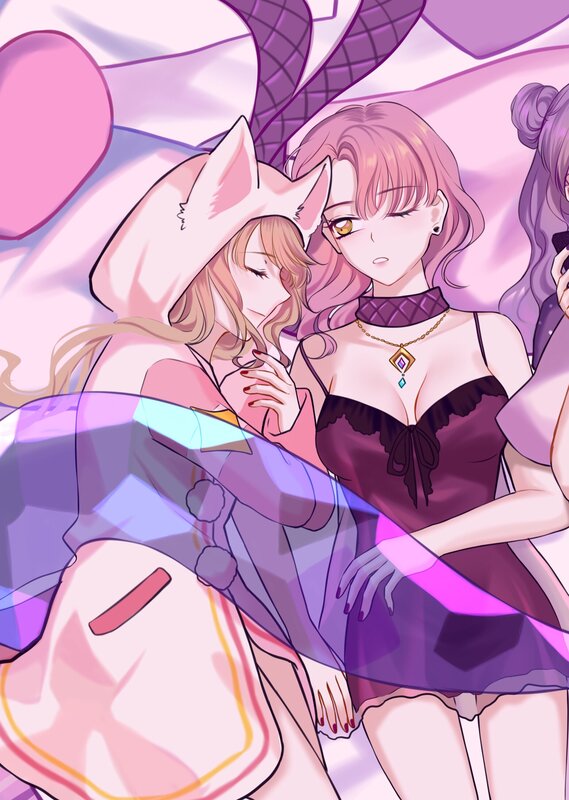 Two Girls in a Bed — Pink