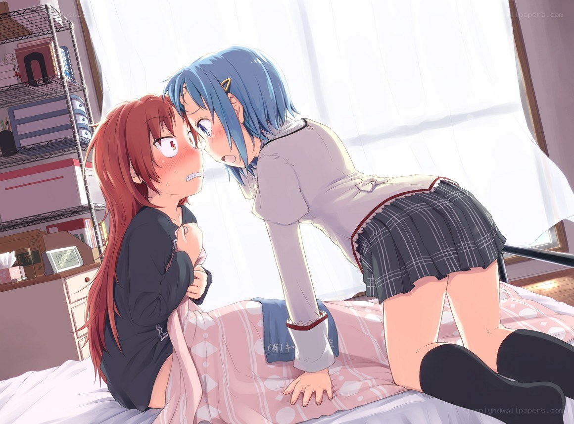Two girls in a bedroom