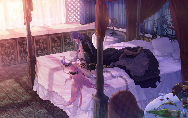 Two girls in a bedroom