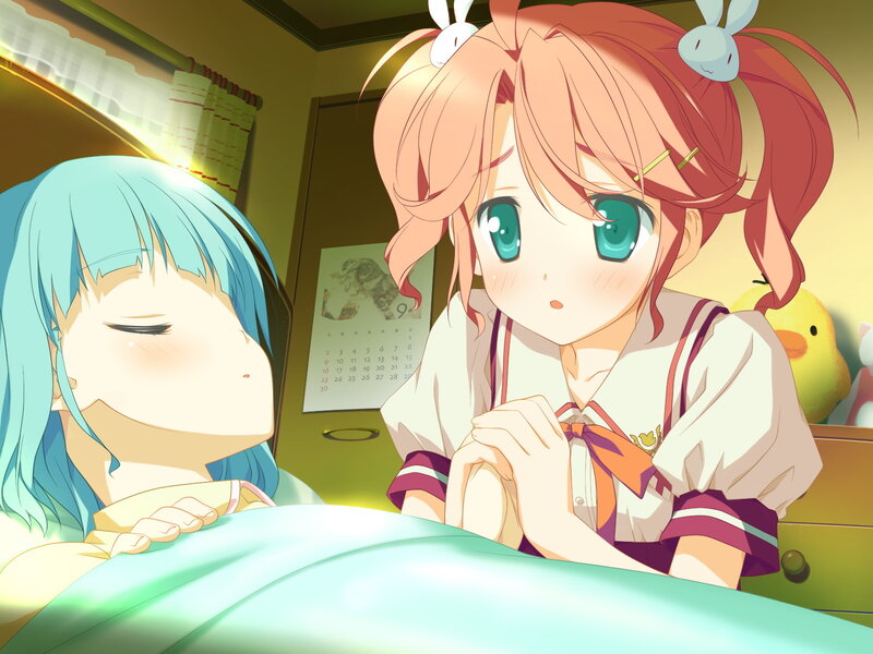 Two Girls in a Bedroom — Blue