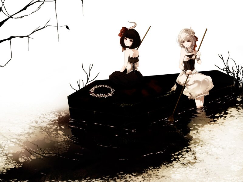 Two Girls in a Boat — Black