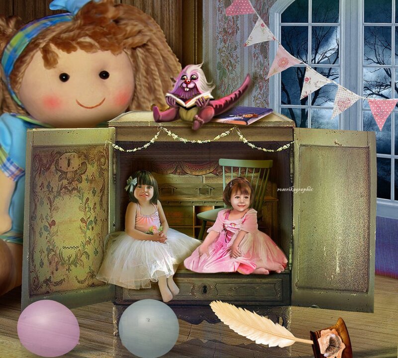Two Girls in a Cabinet