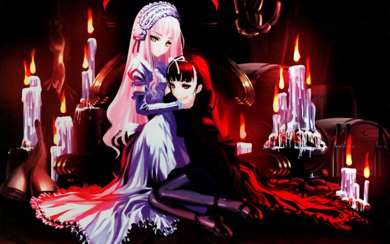 Two Girls in a Candlelit Room