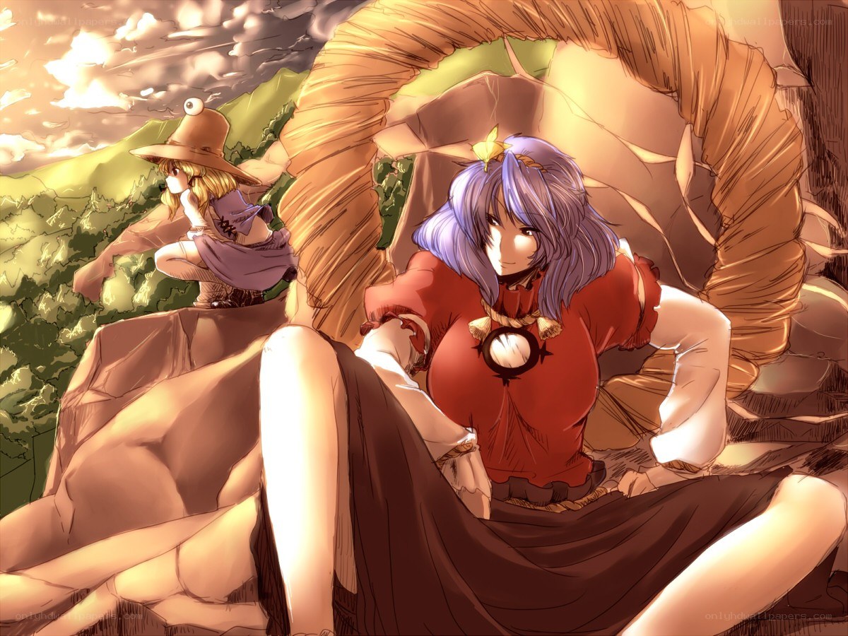 Two girls in a cave