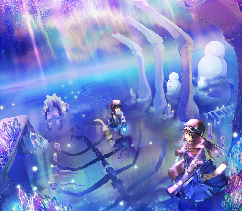 Two Girls in a Cave — Blue
