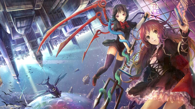 Two Girls in a City — Purple