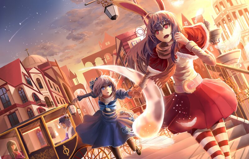 Two Girls in a City — Red