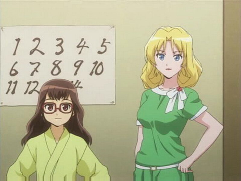 Two girls in a classroom