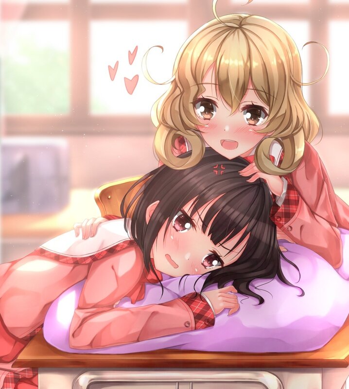 Two girls in a cozy moment