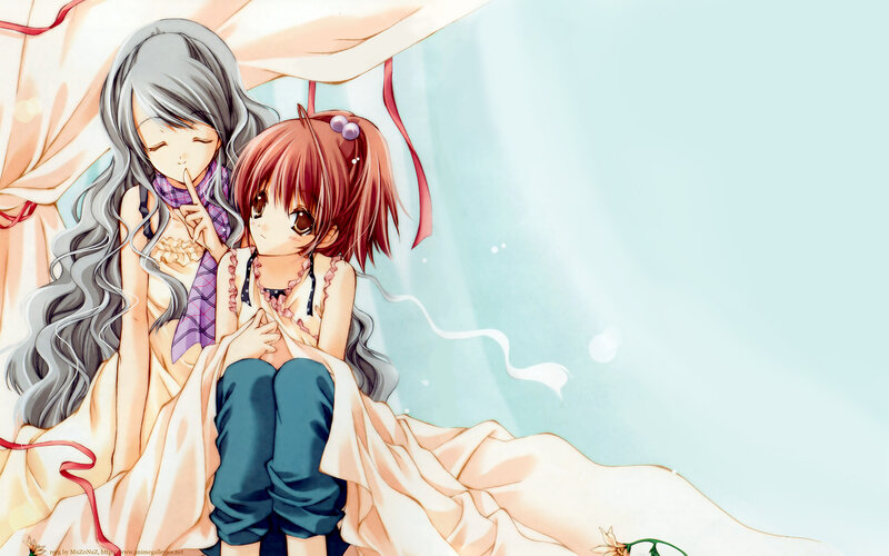 Two girls in a cozy moment