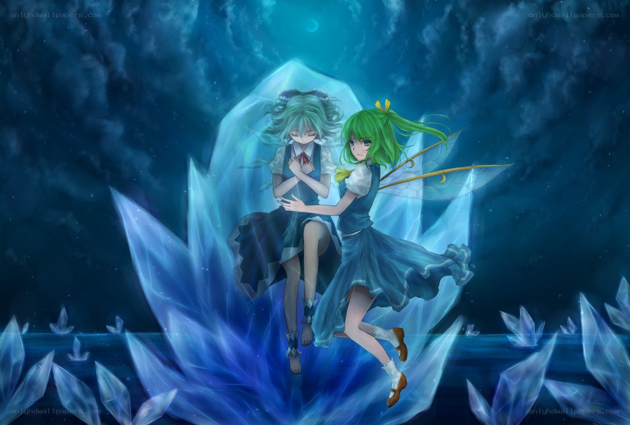 two girls in a crystal bloom