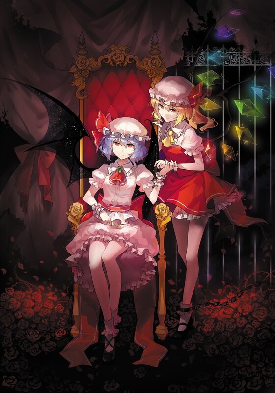 Two girls in a dark room