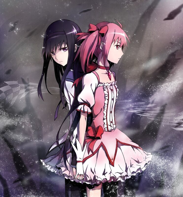 two girls in a dark setting