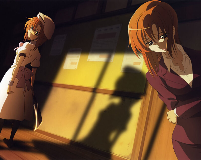 Two girls in a dimly lit room