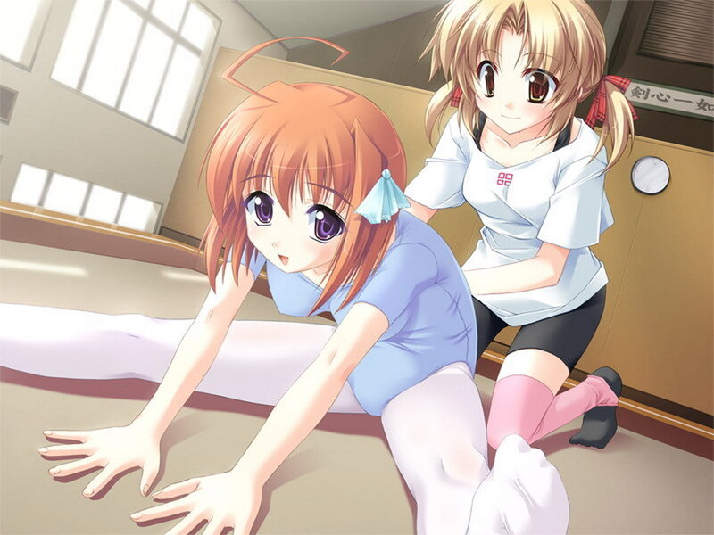 Two girls in a dojo