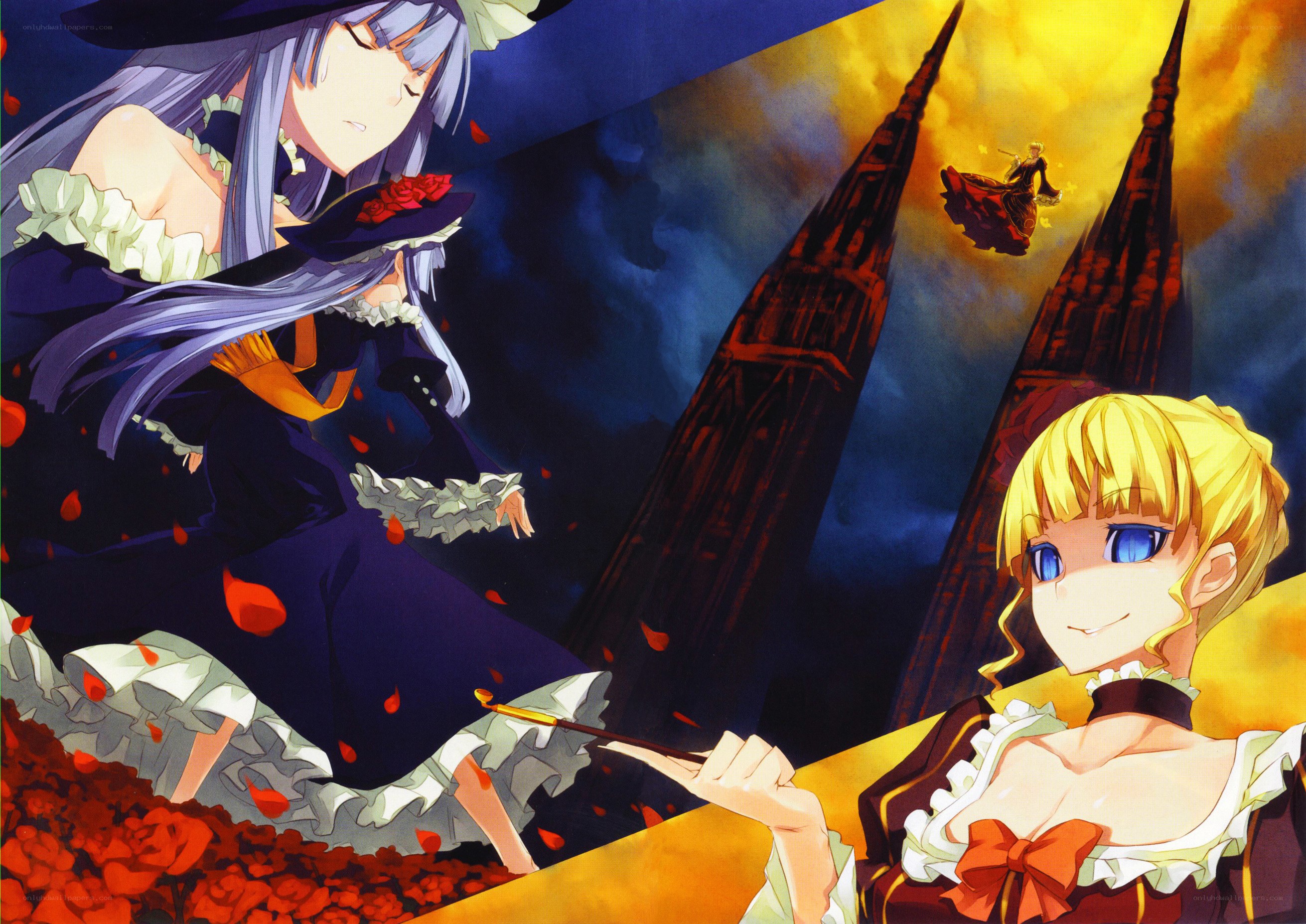 Two girls in a dramatic scene