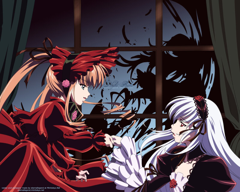 Two girls in a dramatic scene