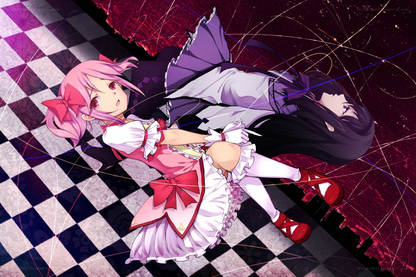 Two girls in a dramatic scene