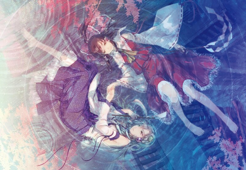 Two Girls in a Dreamlike Scene — Blue