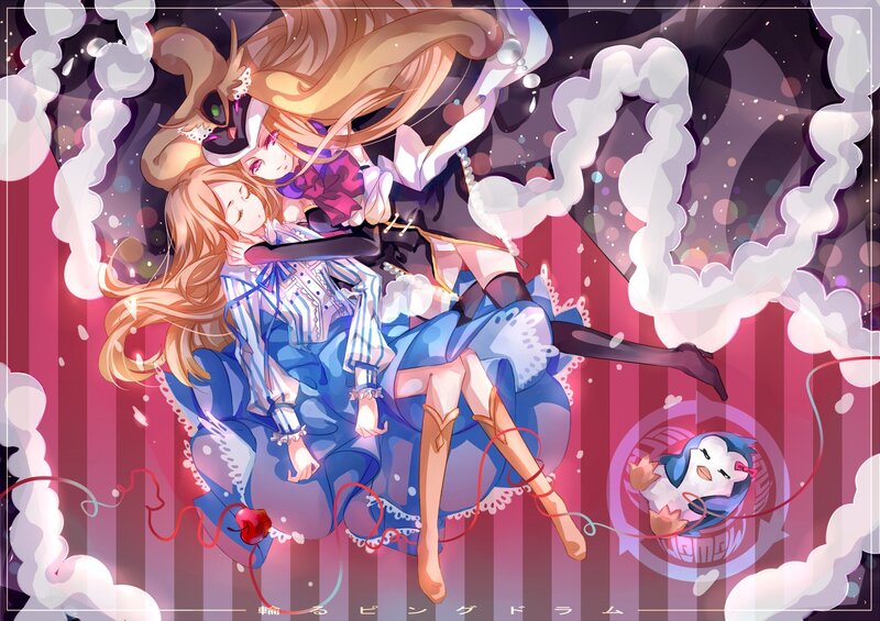 Two girls in a dreamy embrace