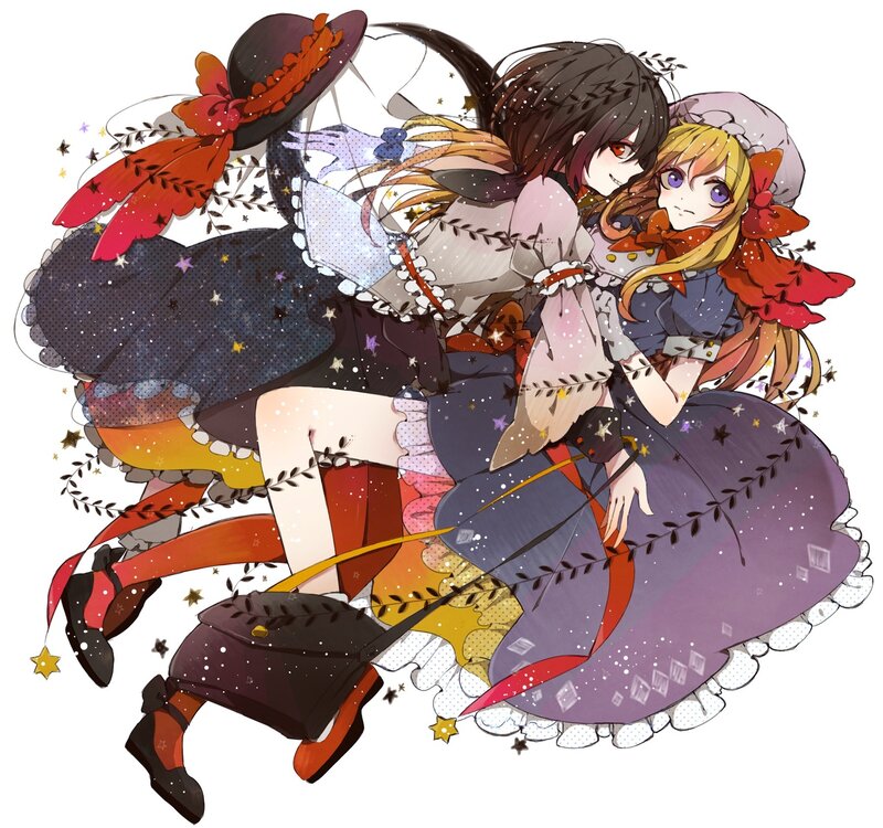 two girls in a dreamy embrace