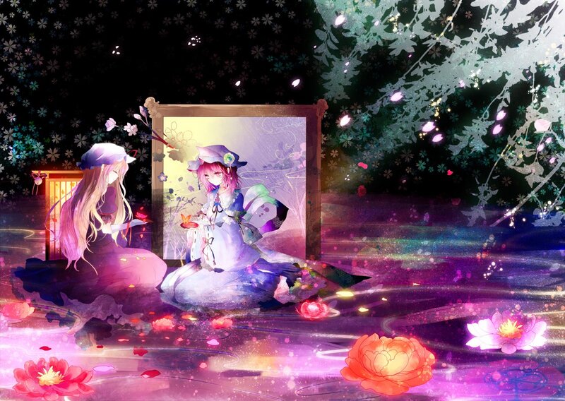 Two girls in a dreamy garden