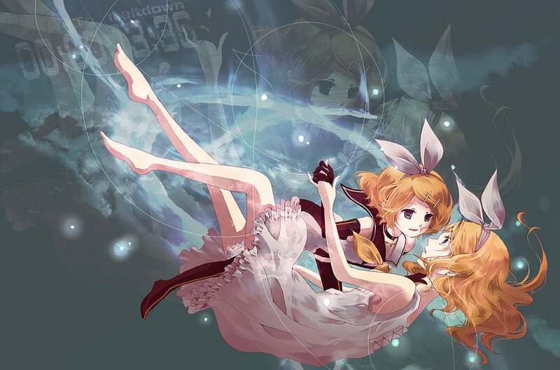 Two girls in a dreamy scene