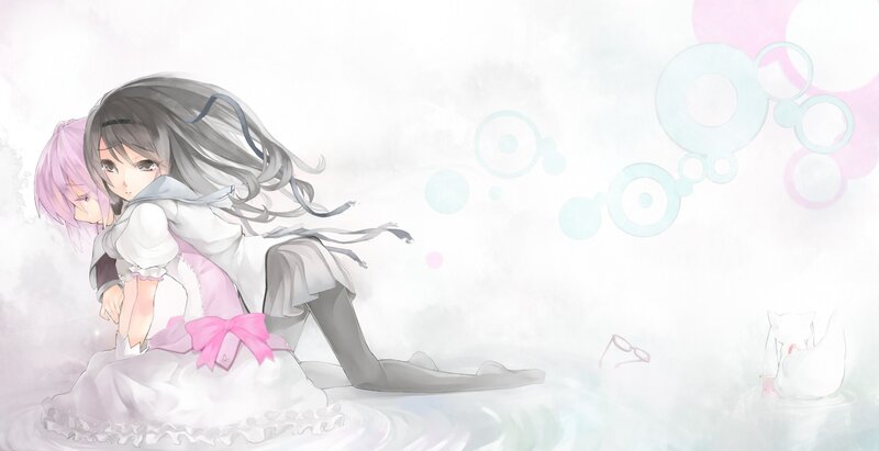 Two girls in a dreamy scene