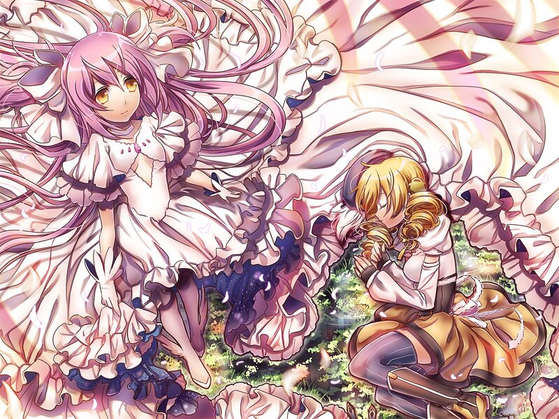 Two girls in a dreamy scene