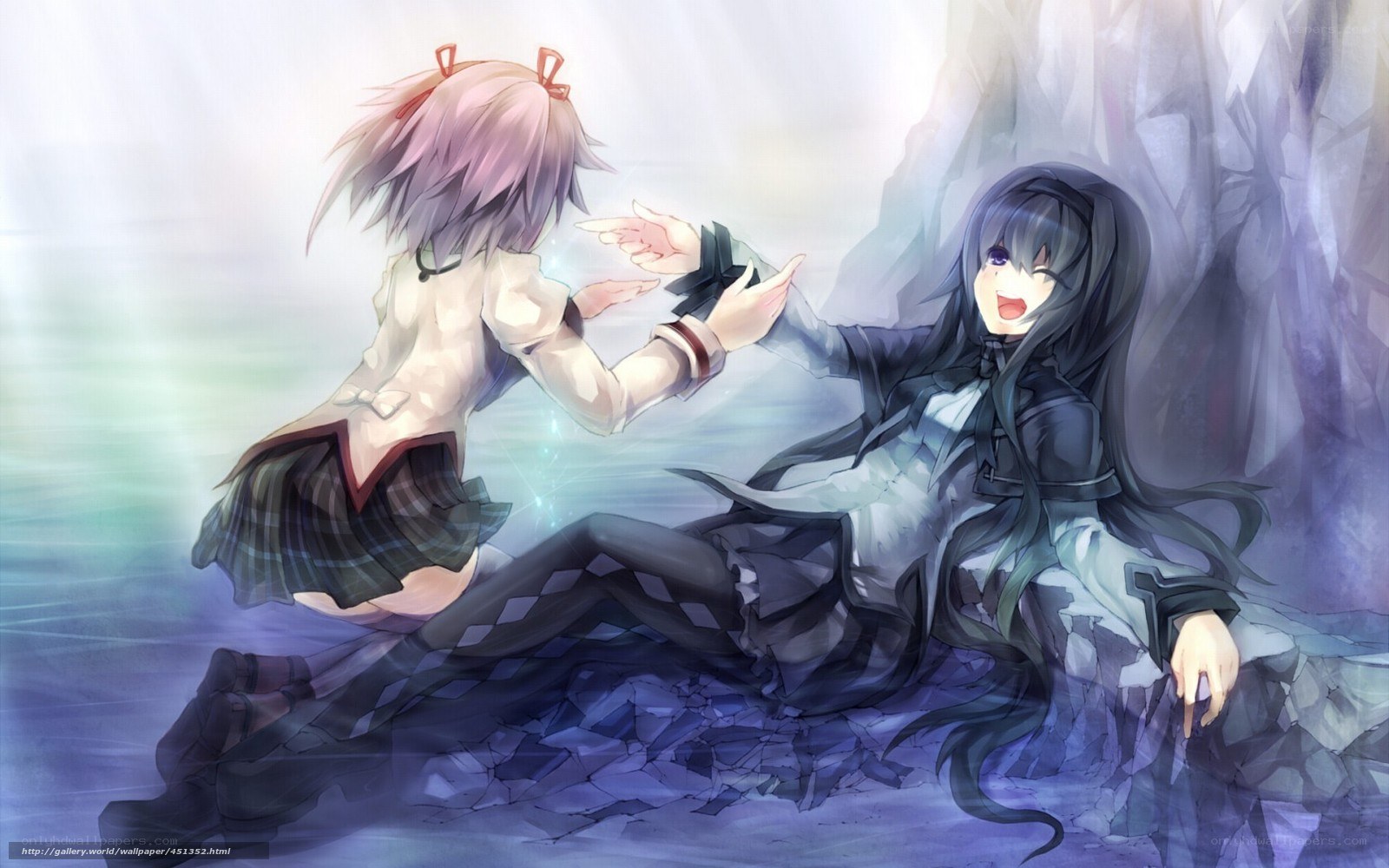 Two girls in a dreamy scene