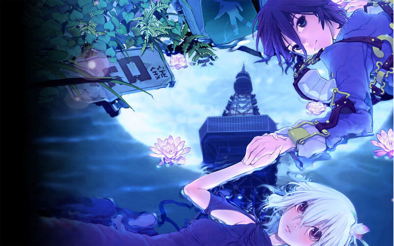 Two girls in a dreamy underwater scene