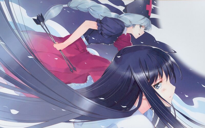 Two girls in a dynamic pose