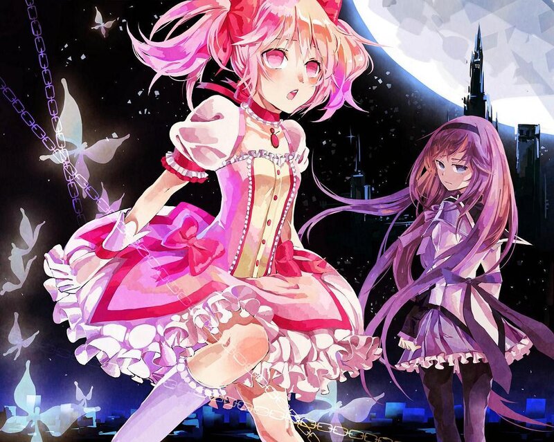 Two girls in a fantasy city