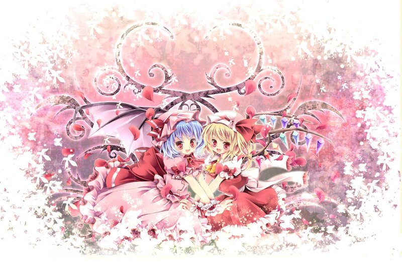 Two girls in a floral fantasy