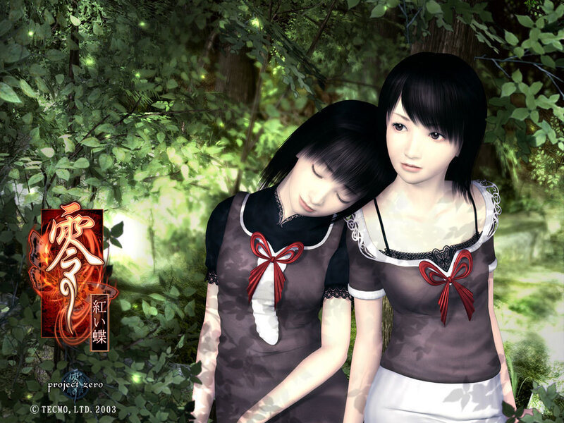 Two girls in a forest