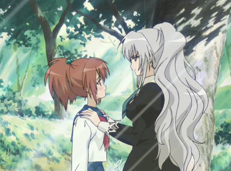 Two Girls in a Forest — Green, Serene, Afternoon, Anime, Trees