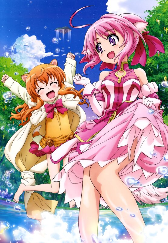 Two Girls in a Forest — Pink, Joyful