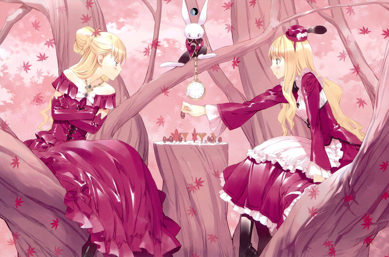 Two Girls in a Forest — Pink