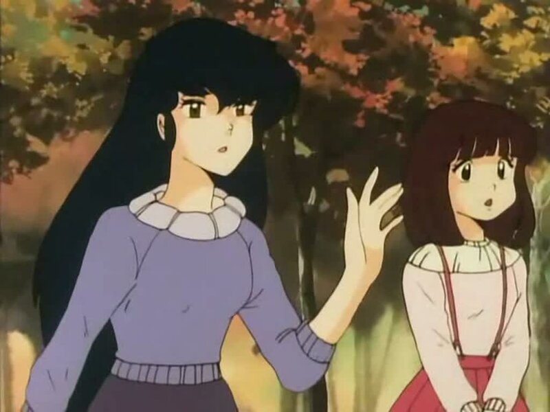 Two girls in a forest scene